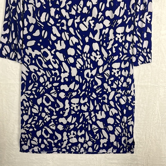 Laundry by Shelli Segal Women’s Blue White Abstract Dress Size Small - Picture 3 of 8